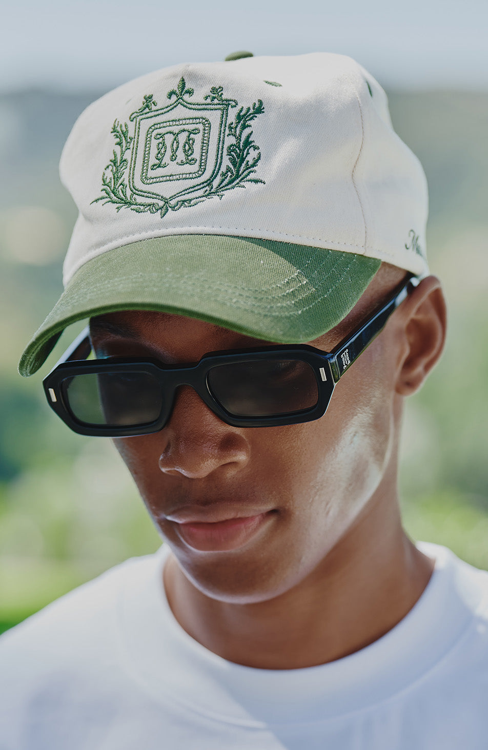 Heritage Brand Cap in Green and White