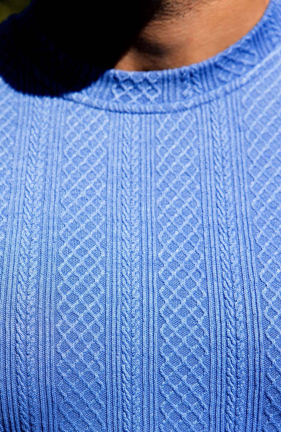 Tanami Textured Stretch Slim Tee in Blue