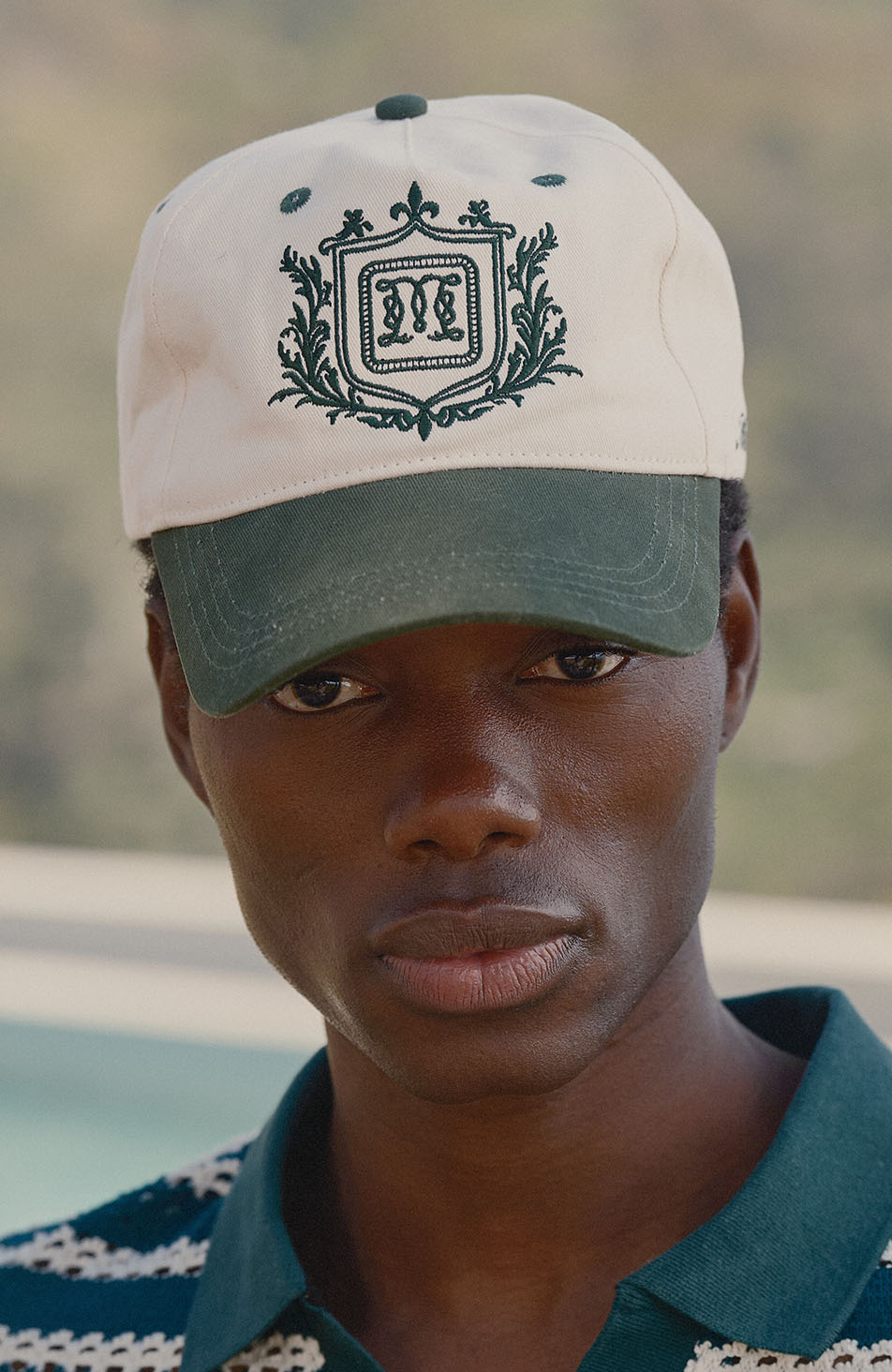 Hills Crest Trucker Cap in Green and White