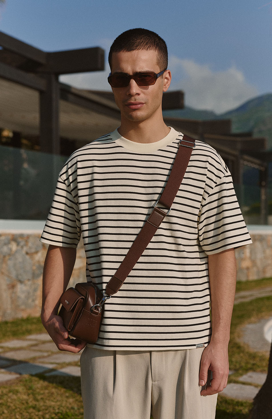 Model is 6'0, chest 39.5", wearing size M