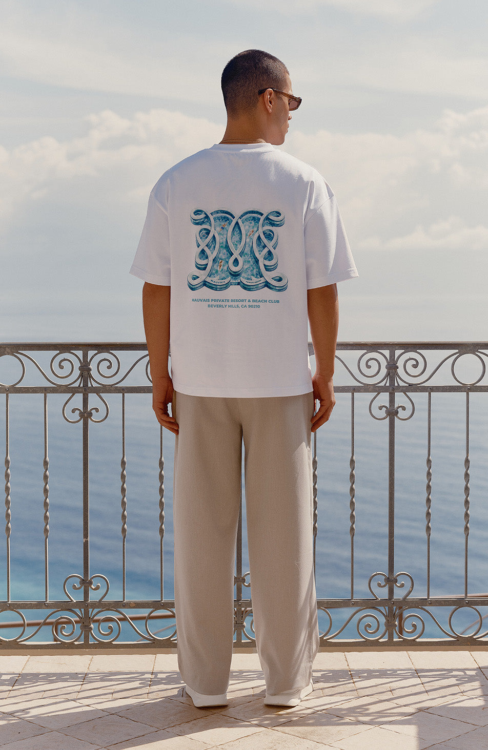 Poolside Monogram T-Shirt in White