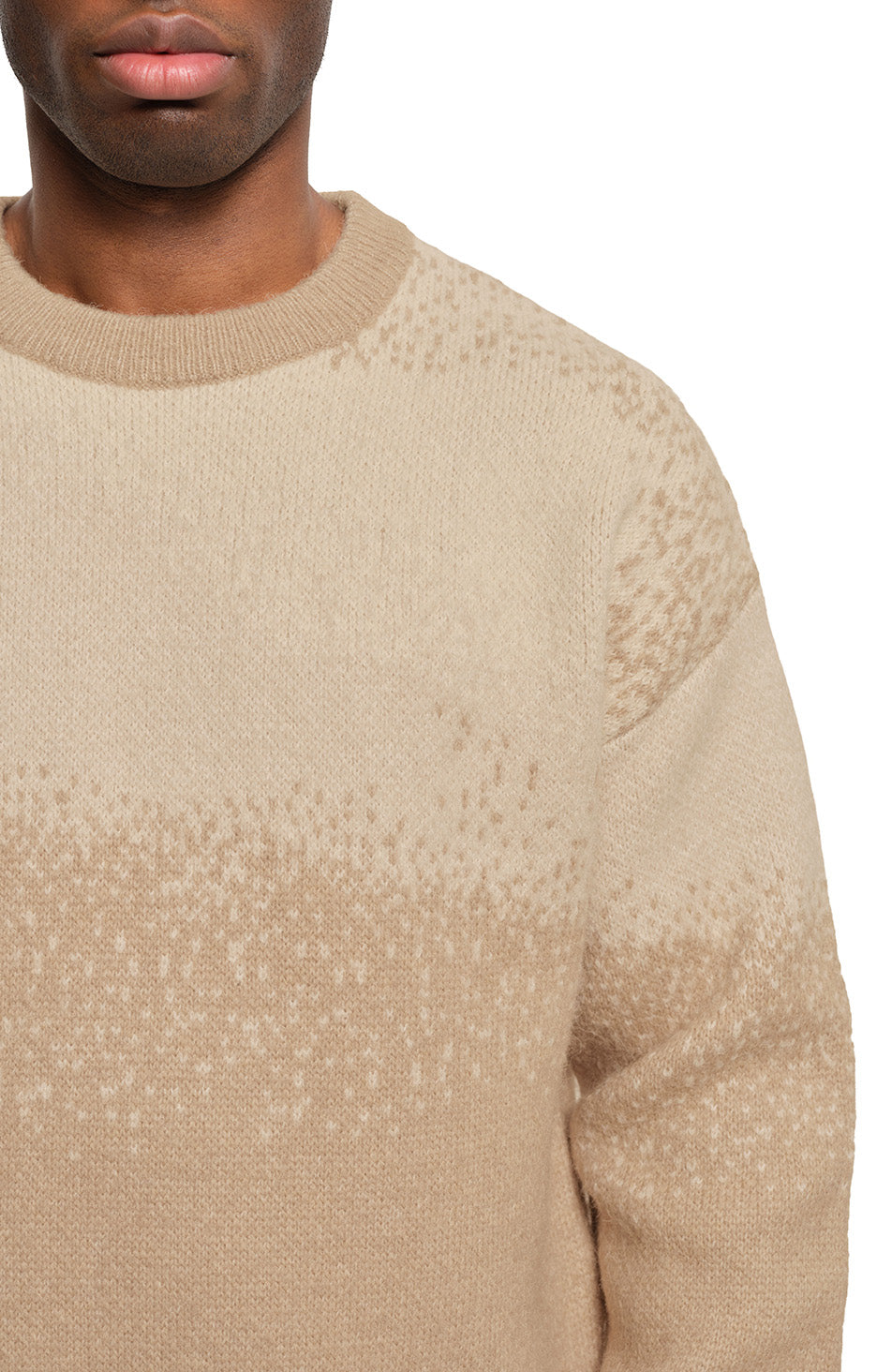 Salvador Ombre Knit Sweater in Beige