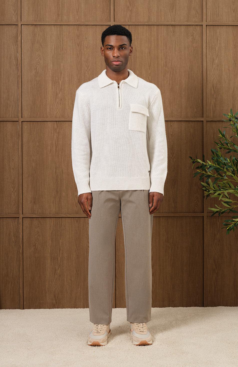 Harlem Oversized Knitted Jumper in Ecru