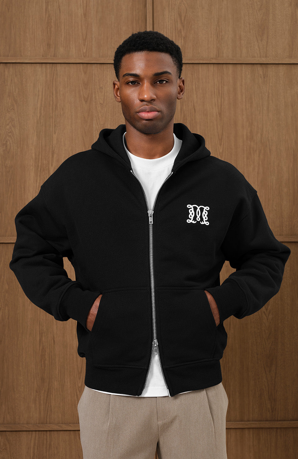 Model is 6ft 2, wearing Medium