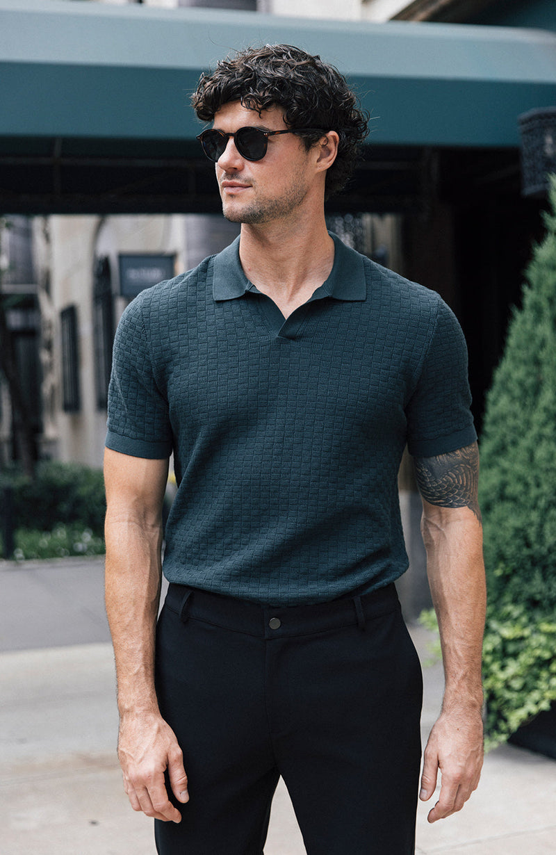 Nerano Slim Polo in Dark Green