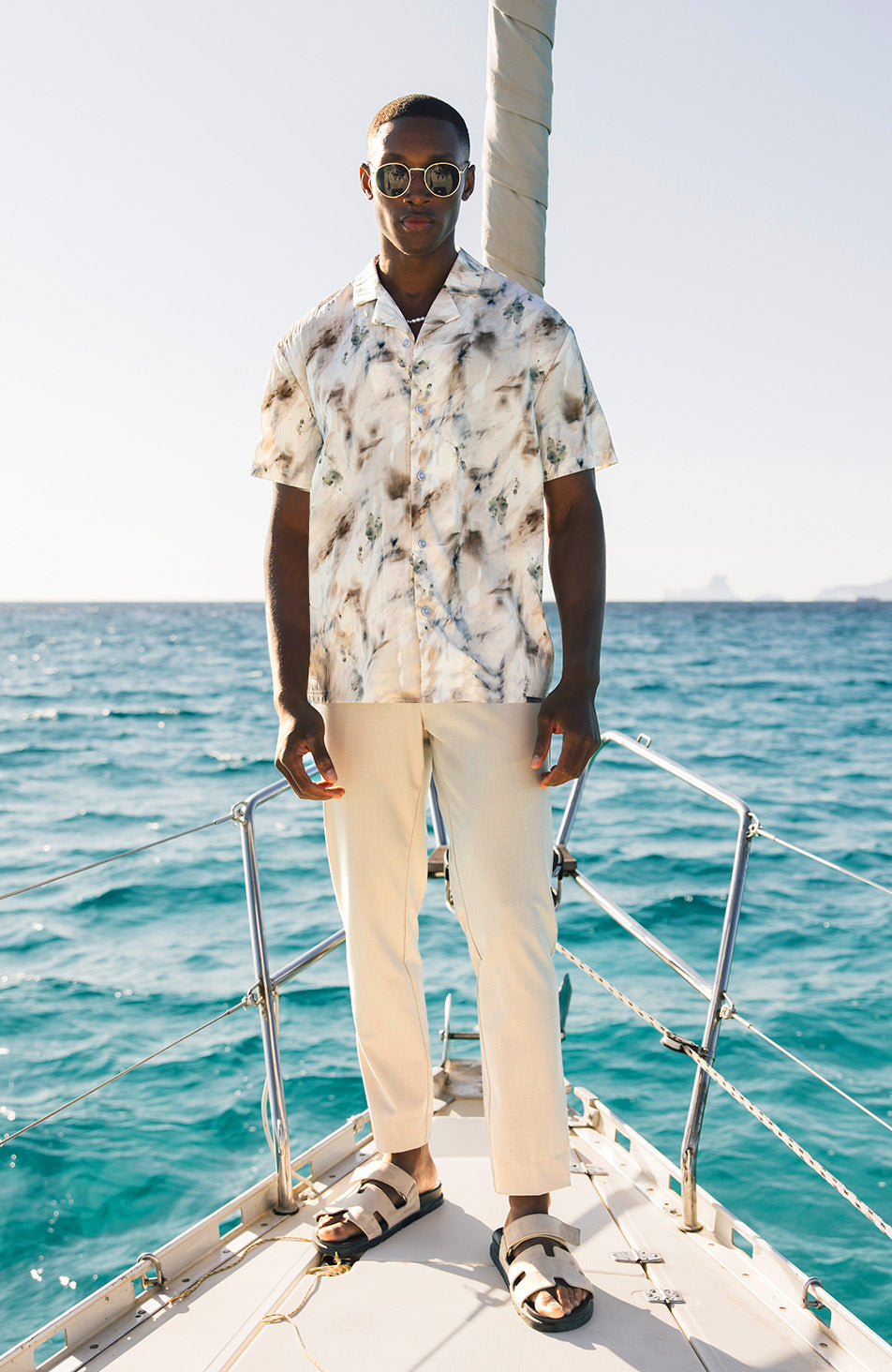 Model is 6'1 with size S chest, wearing size M