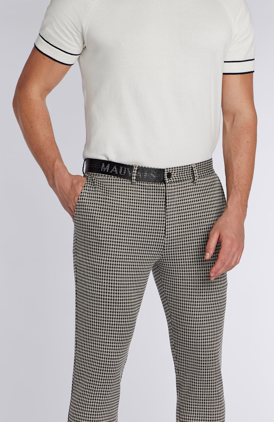 Signature Check Pants with Half Belt