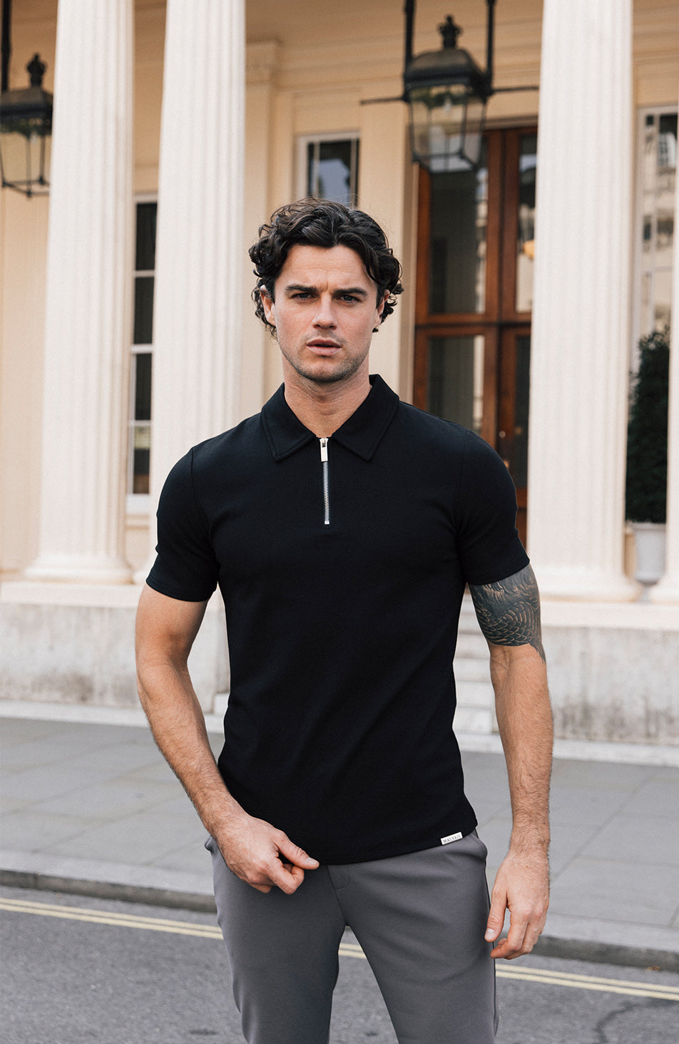 Signature Classic Polo in Black