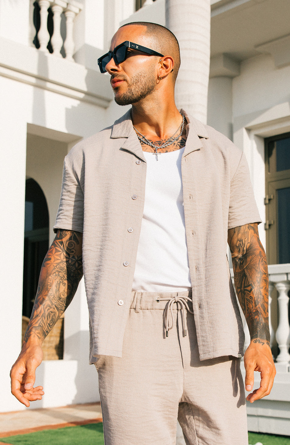 Fiorano Relaxed Fit Shirt in Taupe