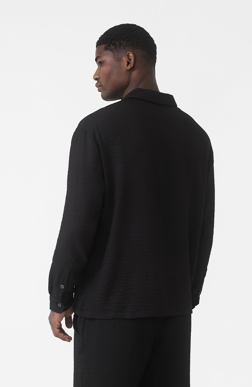 Fiorano Long Sleeve Relaxed Fit Shirt in Black