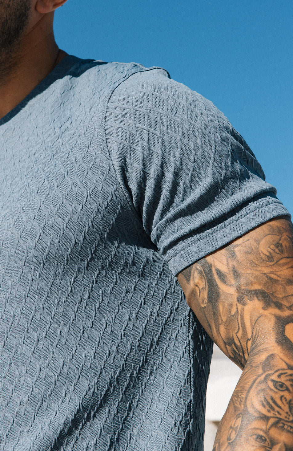 Cannes Knit Tee in Blue