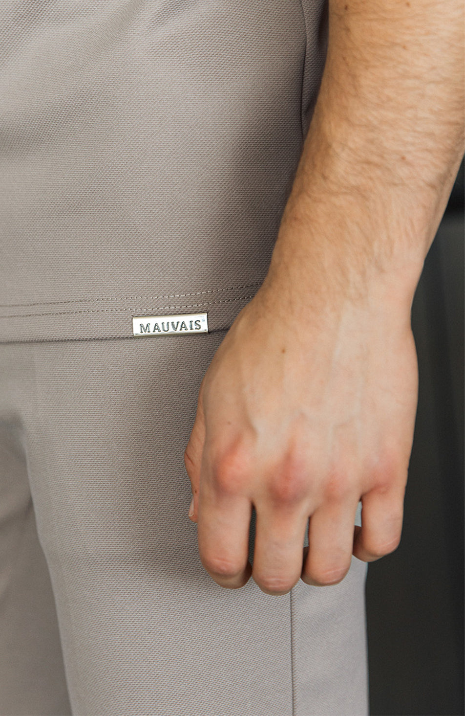 Renato Premium Embroidery Logo Polo in Beige