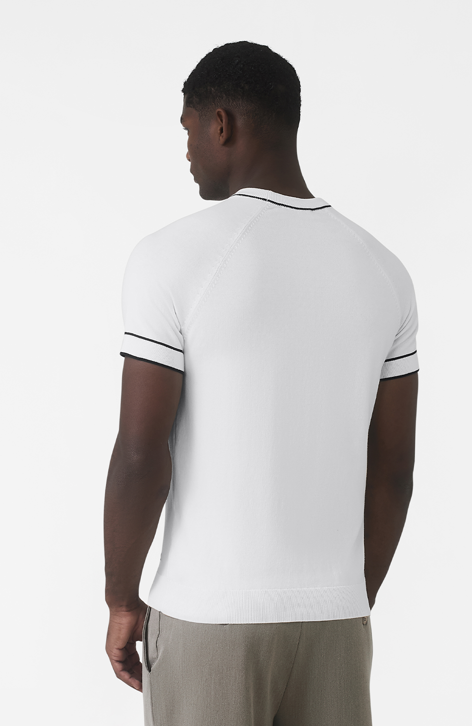 Franco Slim Knit Tee in White