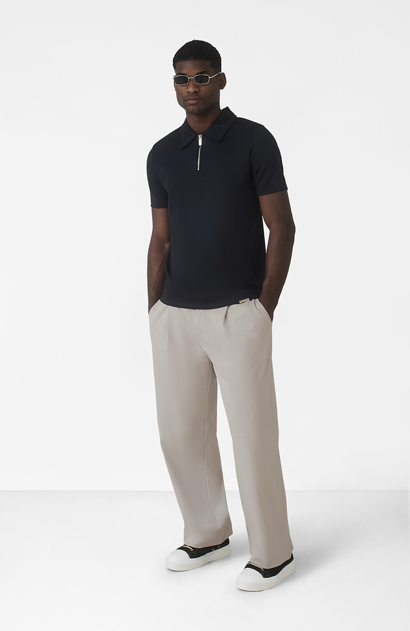Signature Embroidery Logo Polo in Navy